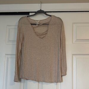 BiBi Beige Long Sleeve Top
